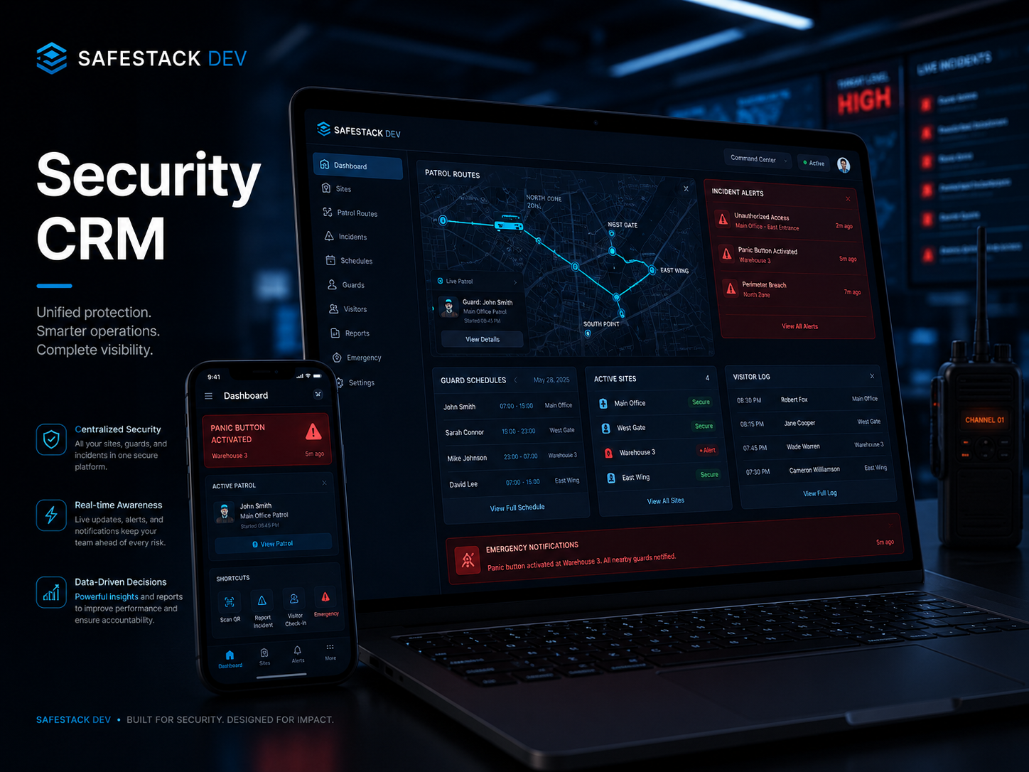 CRM para Empresas de Seguridad y control de patrullas