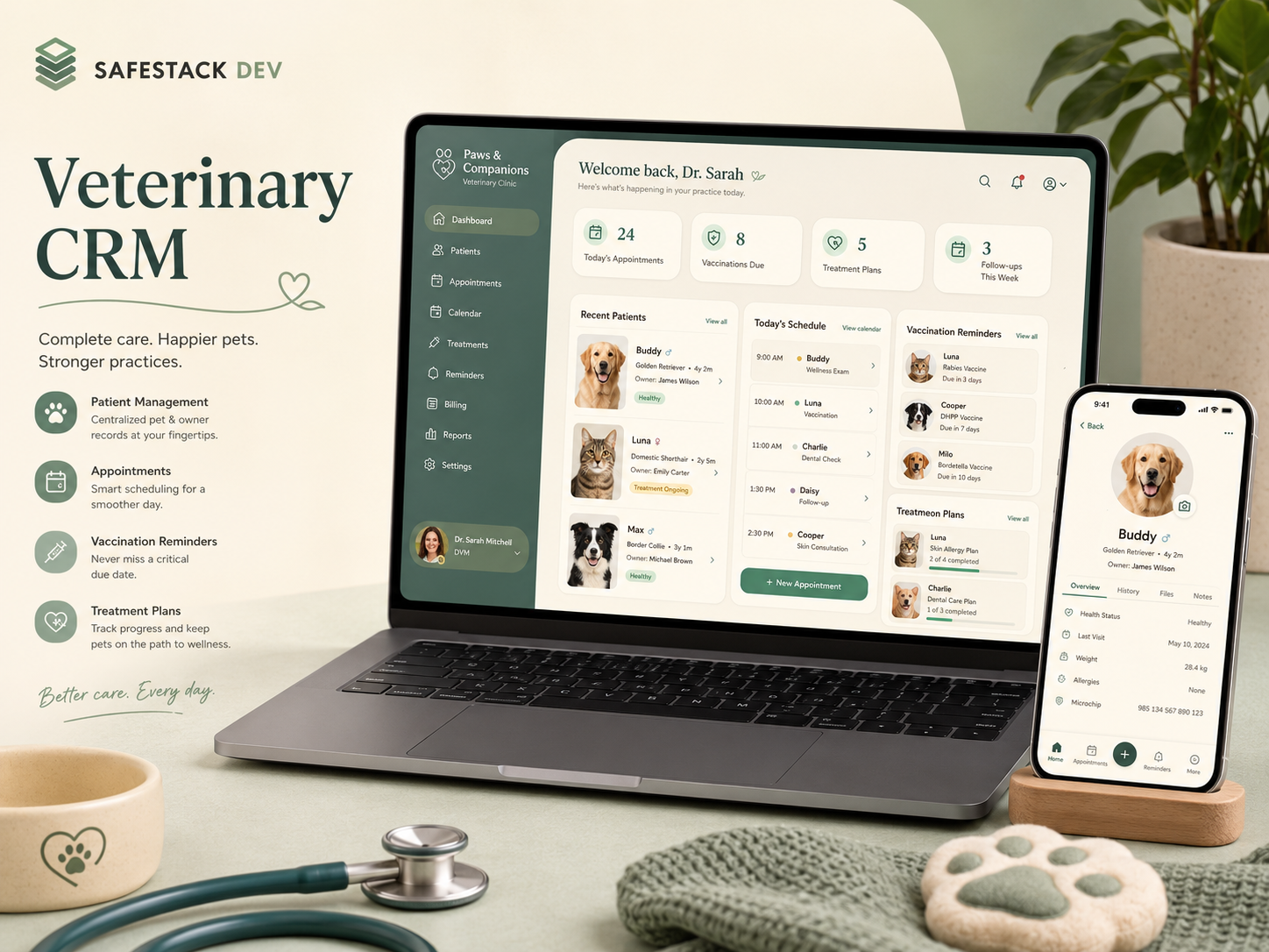 CRM para Clínicas Veterinarias con gestión de pacientes